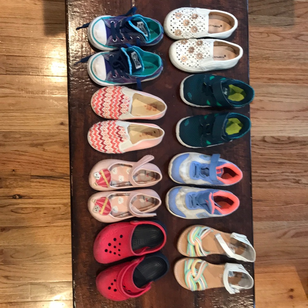Assortment of toddler shoes
